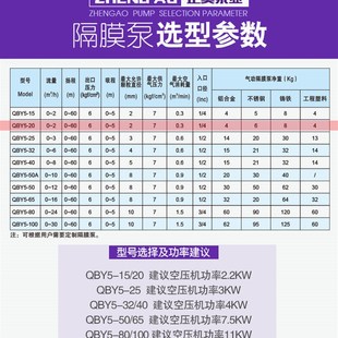 正奥第五代QY5k 20F型塑料气动隔膜泵溶剂隔膜泵化工耐腐蚀气动泵