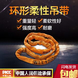 15T吨M米 环形柔性吊装 带起重吊带工业国标圆吊带2