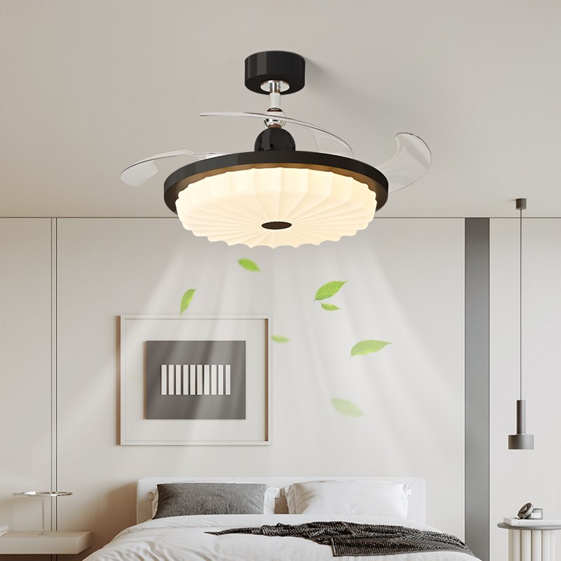 风扇灯大风力静音隐形扇叶灯卧室电扇M灯简约饭厅餐厅吊扇灯