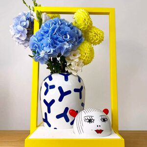 Seletti手工陶瓷五大洲娃娃简约创意小花瓶客厅卧室桌面插花摆件