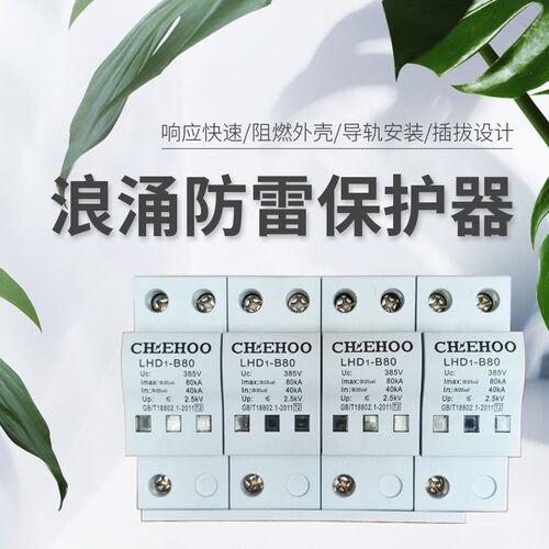 浪涌2P3P4P20KA40KA80KA100KA低压配电系统电涌保护器一级防雷器