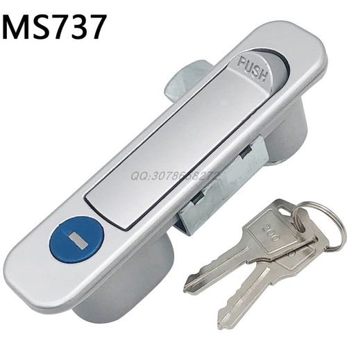 MS737平面锁弹跳式旋转手柄网络机柜门锁可配锁杆