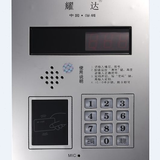 原装耀达二线制数码刷卡主机 63*8 楼宇对讲主机型号2639SEB-I