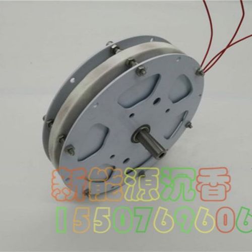 300瓦 小型 低速低阻 盘式无铁芯 E永磁发电机 高效率 风力 水力
