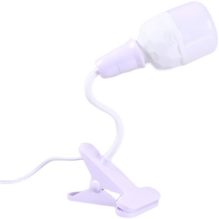 家用插座灯简易E27带插头开关线超亮节能电Q灯泡带夹子螺口灯座