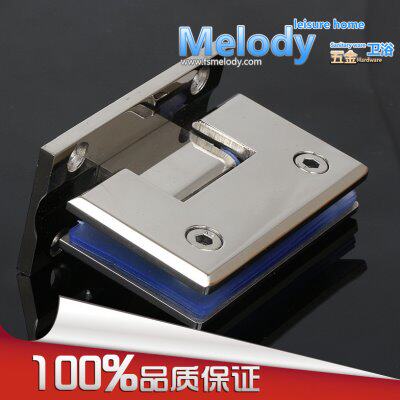 Me-1100大号斜边浴室玻璃夹 304不锈钢精铸6mm加厚 90度对墙安装