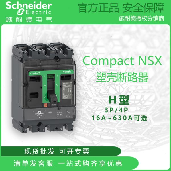 施耐德NSX塑壳断路器 TMD脱扣 H型分断 16A~600A 3P4P