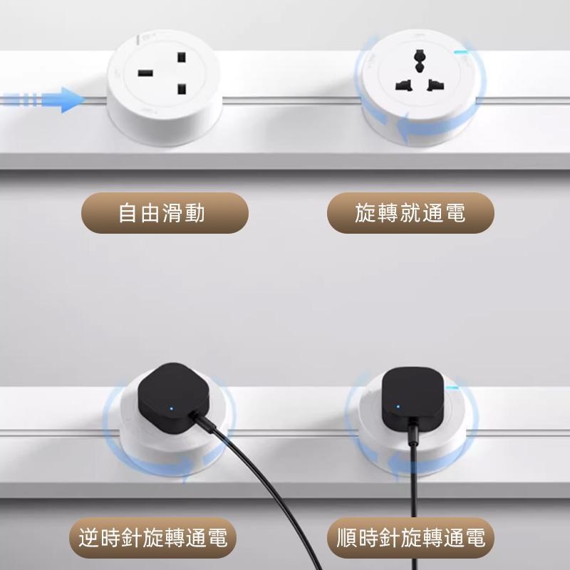 英式13A电制g轨道插座 明装铝合金餐边柜厨房接线电力导轨带电源