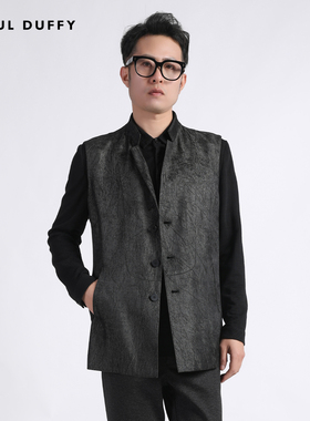 LAOUL DUFFY灰色肌理马夹DJ17171A