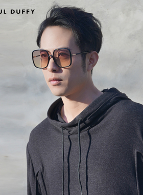 LAOUL DUFFY深咖色立领带帽子T恤休闲时尚秋冬可外穿男装DT19390A