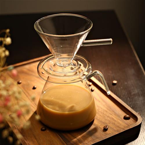 家用耐热手冲咖啡壶套装y玻璃咖啡杯壶耐热壶玻璃滤杯