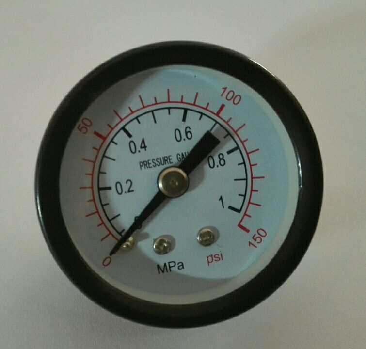 直径40mm 气体压力表 气动元件压力表 0~1mpa~150psi 轴向气压表