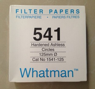 英国Whatman硬化无灰541号定量滤纸1541-090/1541-110/1541-125