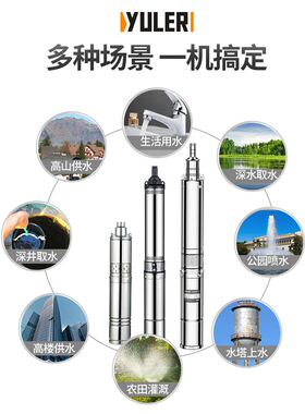 85JV深井潜水泵家用井水220v不锈钢高扬程深水吸水螺杆抽水泵灌溉