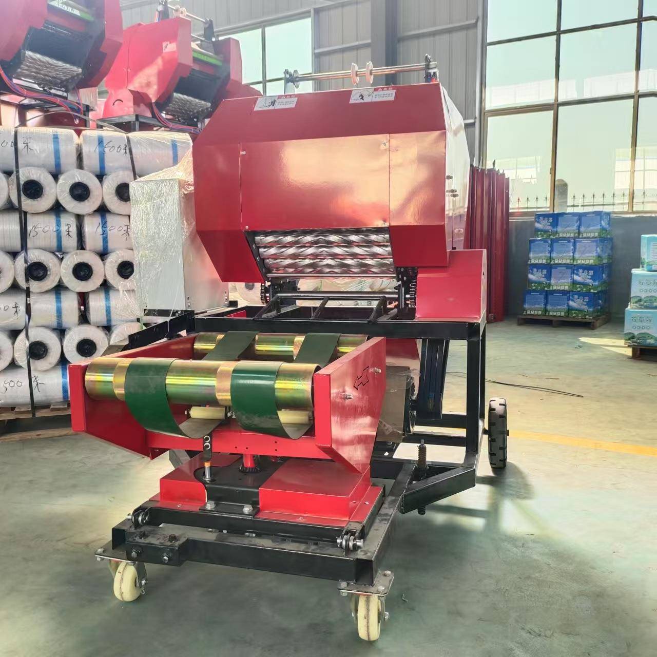 青储包膜机玉米秸秆牧草打包机全自动打捆包膜一体机青饲料打包机