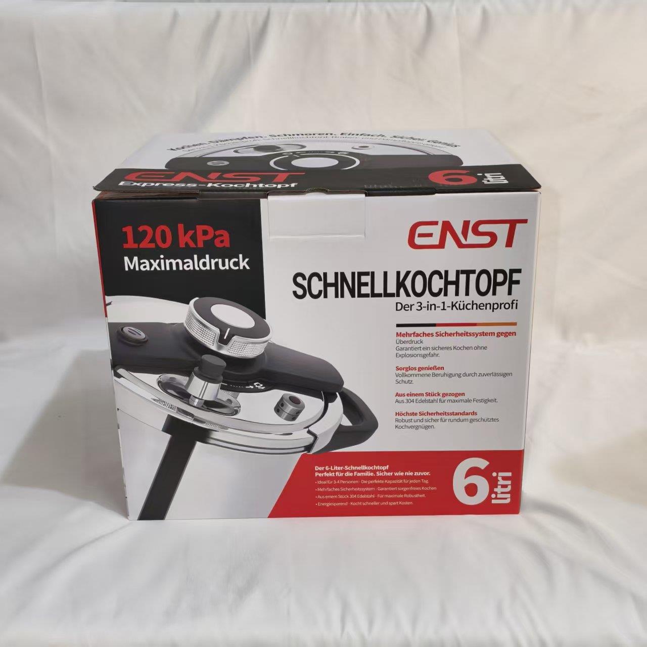 ENST 304不锈钢高压锅6L