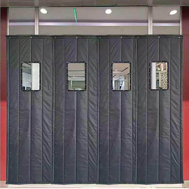 定做冬季磁性加厚挡风隔音自吸棉门帘防寒商场超市磁铁棉门帘