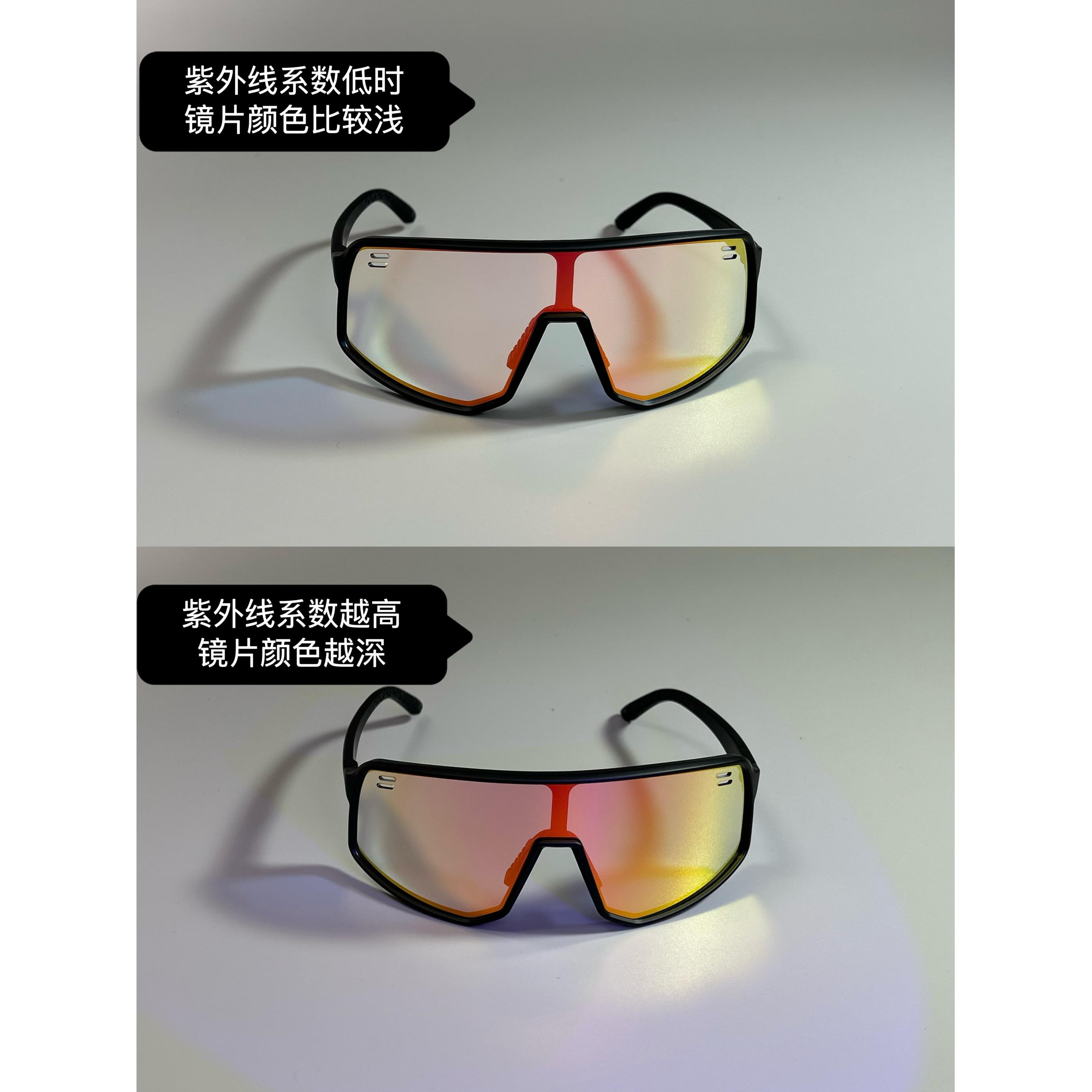感光变色骑行眼镜日夜两用防风运动眼镜跑步马拉松眼镜TR-40