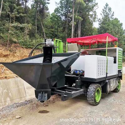 路沿石滑模机自走混凝土现浇水渠成型机路肩防撞带一体成型滑膜机