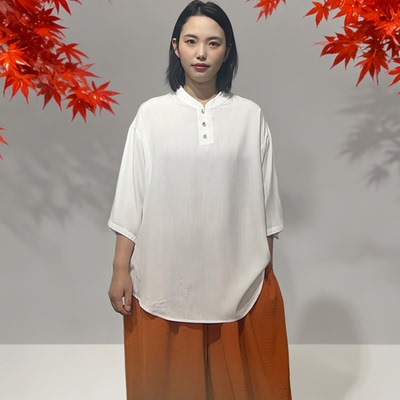 一举成功2026新款太极服夏柔纱棉女新中式舒适盘扣透气短袖上衣