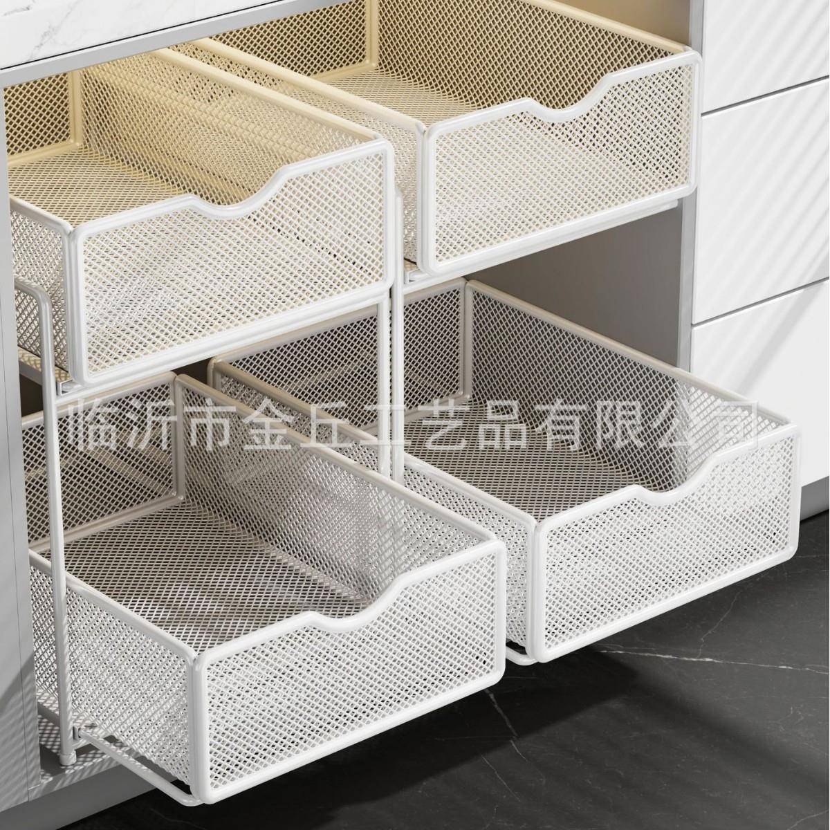 厨房抽拉式置物架橱柜内分层架各种神器大全双层下水槽柜收纳拉篮