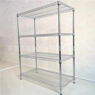 镀铬线网货架带轮子不锈钢置物架多层移动展示架防静电线网货架