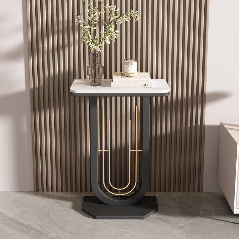 意式轻奢花架子北欧岩板客厅落地花架置物架简约高端铁艺花盆架