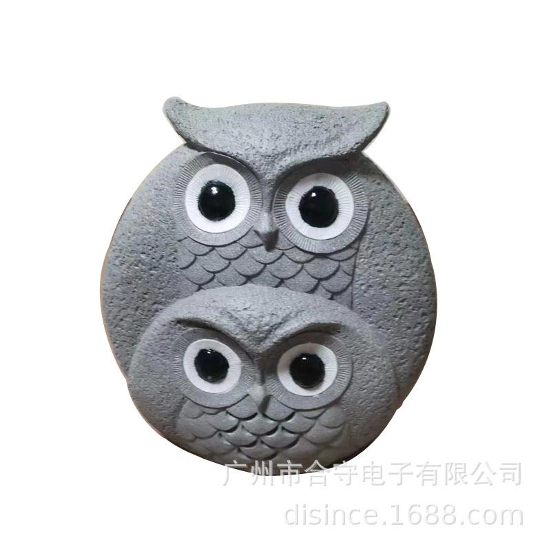 双子猫头鹰卡通仿真草地草坪园林音箱扬声器户外防水公共广播音响