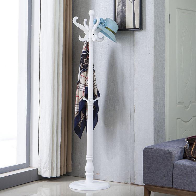 欧式实木衣帽架简约时尚组合创意桦木落地式卧室衣架挂衣架大衣架