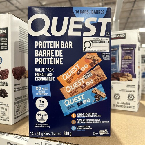 加拿大直邮 Quest乳清蛋白棒 代餐能量棒14X60g