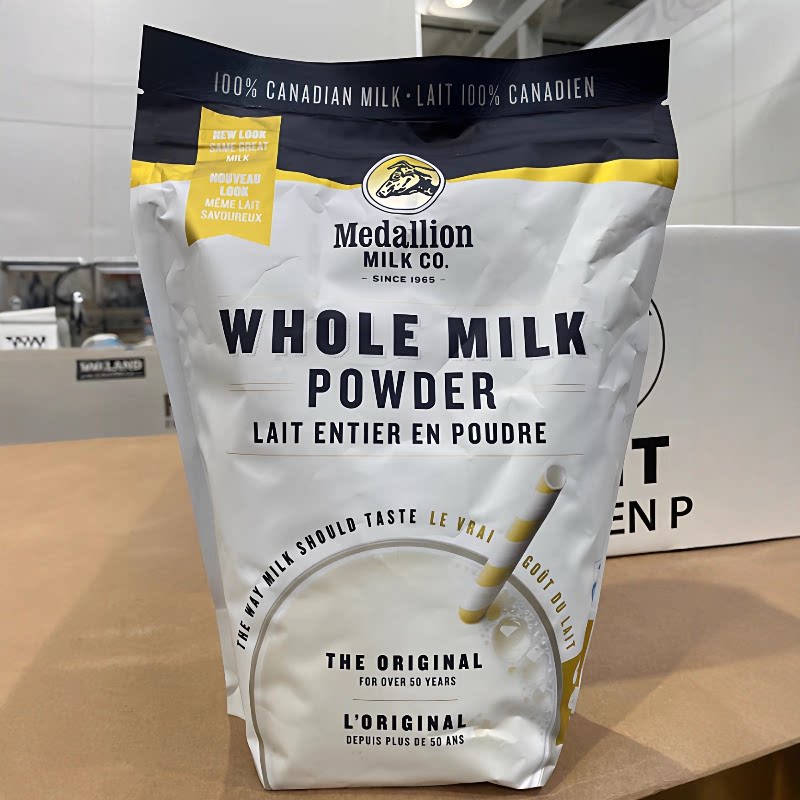 加拿大直邮Medallion麦德林全脂成人儿童奶粉1kg速溶奶粉营养粉