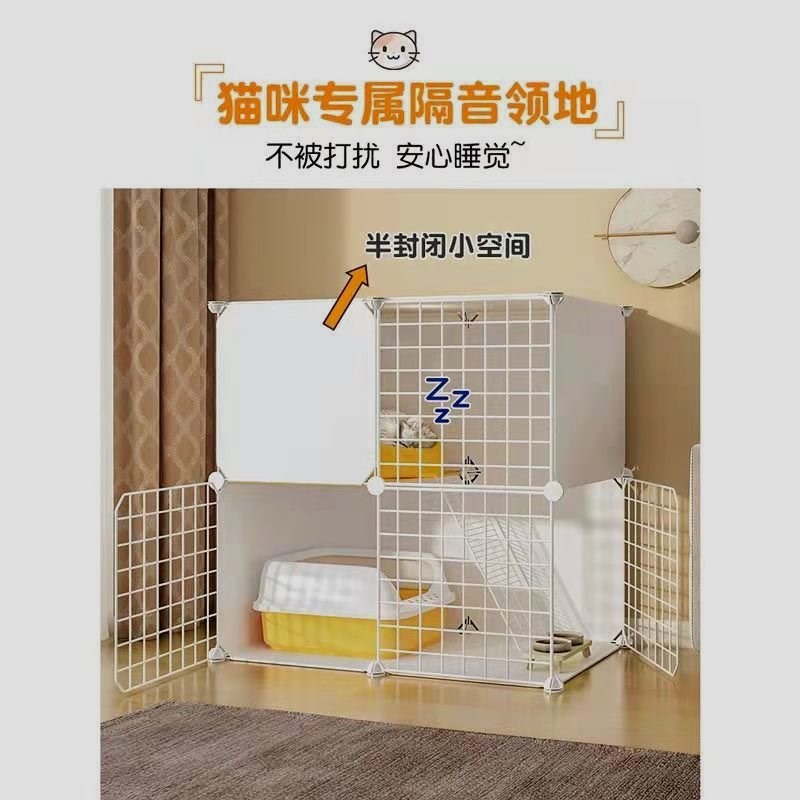 猫笼子家用室内猫柜小型猫咪别墅超大自由空间带厕所一体两层猫屋