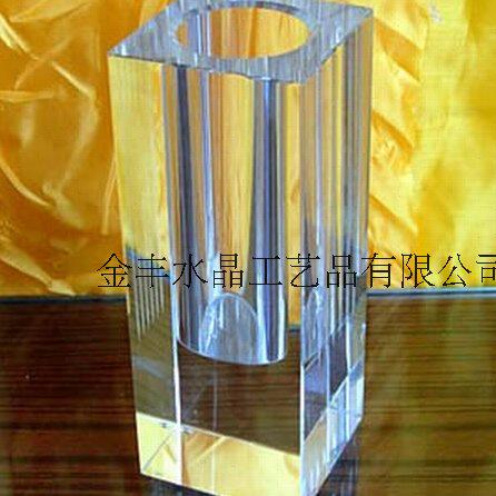水晶花瓶制作 欧式 广州 摆件彩色水晶床头方形卧室客厅简约居家