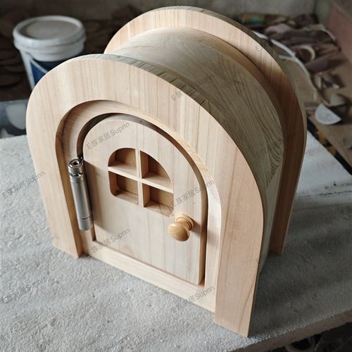 双弹簧双向开关实木喵星人汪星人门猫洞门猫咪宠物进出通道门定制