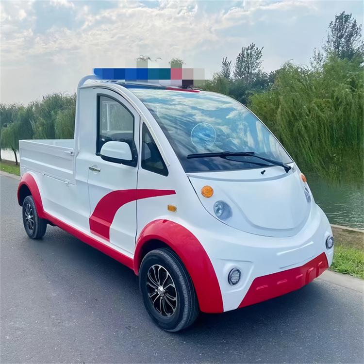 新能源厂区电动皮卡车双排爬坡王货车物业保安电动皮卡巡逻车