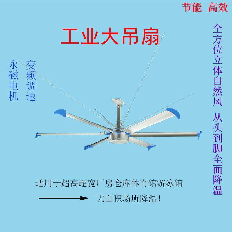 工业大吊扇永磁大风扇扇节能变频大吊扇厂房通风降温工业节能吊扇