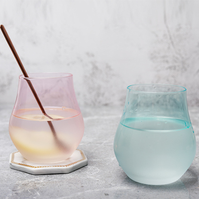 水晶玻璃杯家用高颜值杯子水杯女夏季果汁杯ins风咖啡杯啤酒杯子