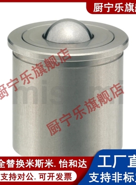 钢珠滚轮万向珠ZC401不锈钢压入式带柱塞功能BCHP14/18 BCHPT