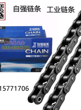 杭州自强链条滚子链5分10A-1单排/10A-2双排/节距15.875/96节
