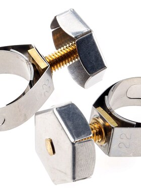 Unex 黄铜(螺栓)不锈钢 管夹,内径7.4-41mm, 手拧六角头 每包5个