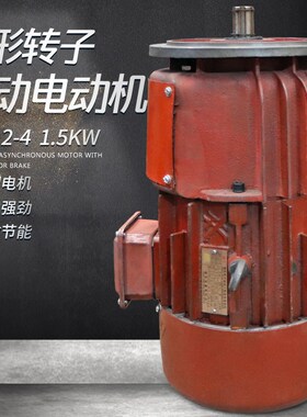 南京总厂ZDR12-4 1.5KW锥形转子制动三相异步电动葫芦跑车电机