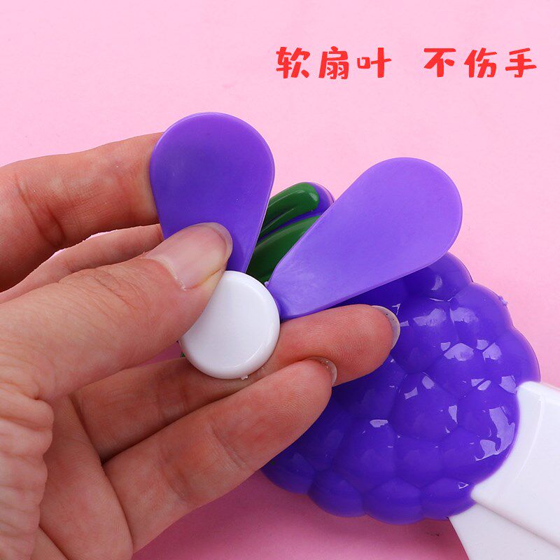 卡通手压手摇水果菠萝手持风扇学生便携式手动小型网红儿童风扇