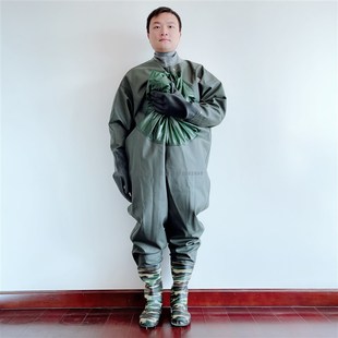 加厚橡胶手套全身肚口下水裤打渔郎挖藕捕叉抓鱼连身防水