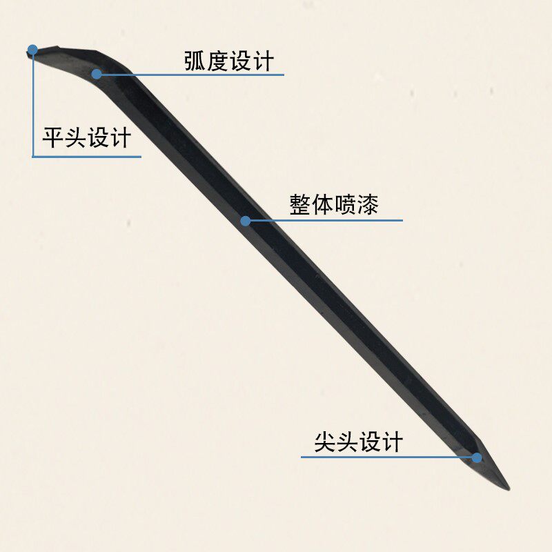 钢钎道轨棍棒钉器橇胎汽特种钢修拆邮撬杠包轮胎撬棍木箱撬棒起