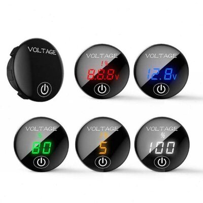 Car Motorcycle DC 5V-48V LED Panel Digital Voltage Meter  Ba