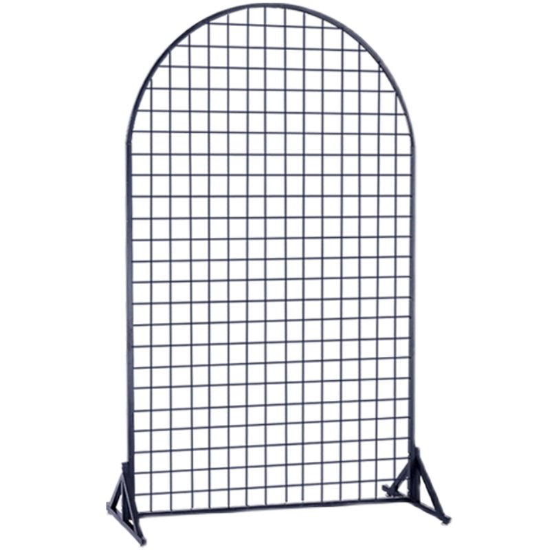 立式落地铁艺网格网架半圆形婚庆装饰幼儿园作品折叠展示架置物架