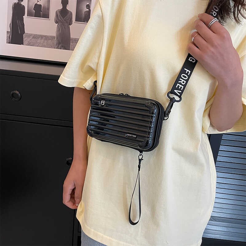 箱子小包包迷你行李箱旅行箱PC塑料硬壳小方包女单肩包斜挎手机包