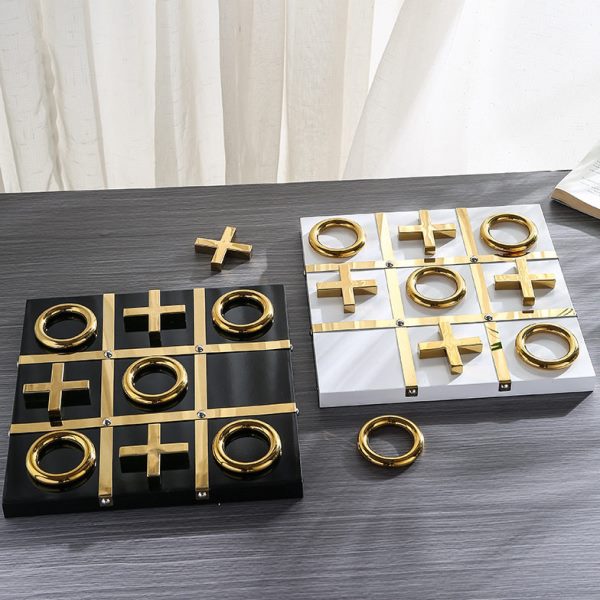 现代简约摆件象棋XO棋盘别墅会所样板房摆件书房客厅摆设工艺品