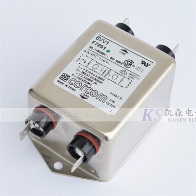 6VV1 6A 跑步机用 Corcom VDE UL CSA 抗电磁干扰EMI IEC滤波器