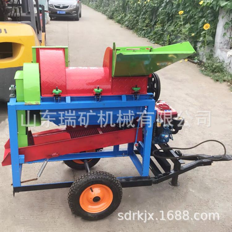 新款小型高粱谷子稻麦自动脱粒机可玉米扒皮脱粒